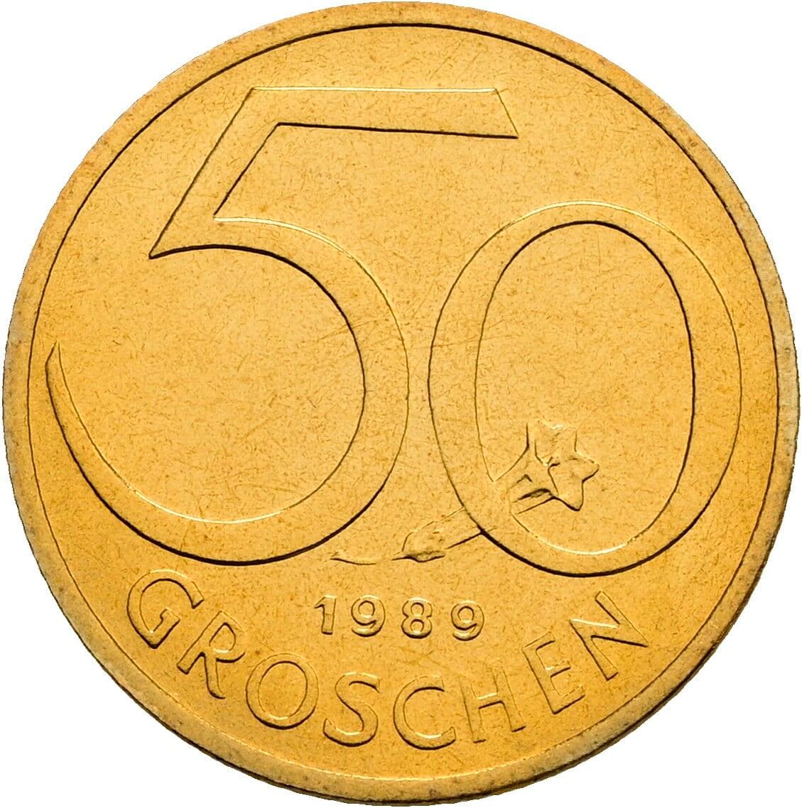 50 Groschen 1989 – Vorderseite