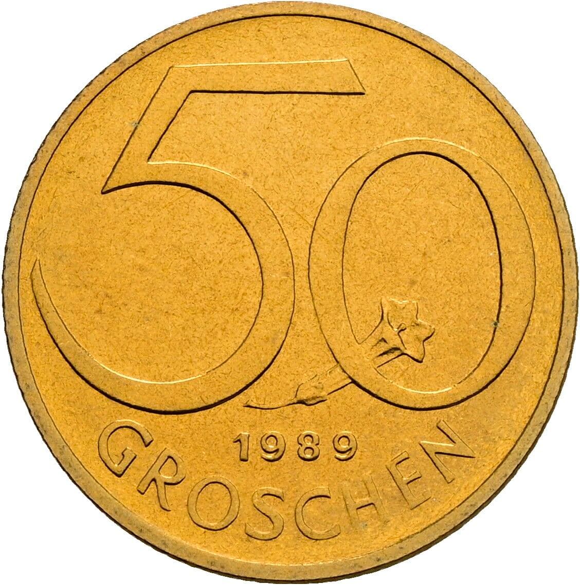 50 Groschen 1989 – Vorderseite
