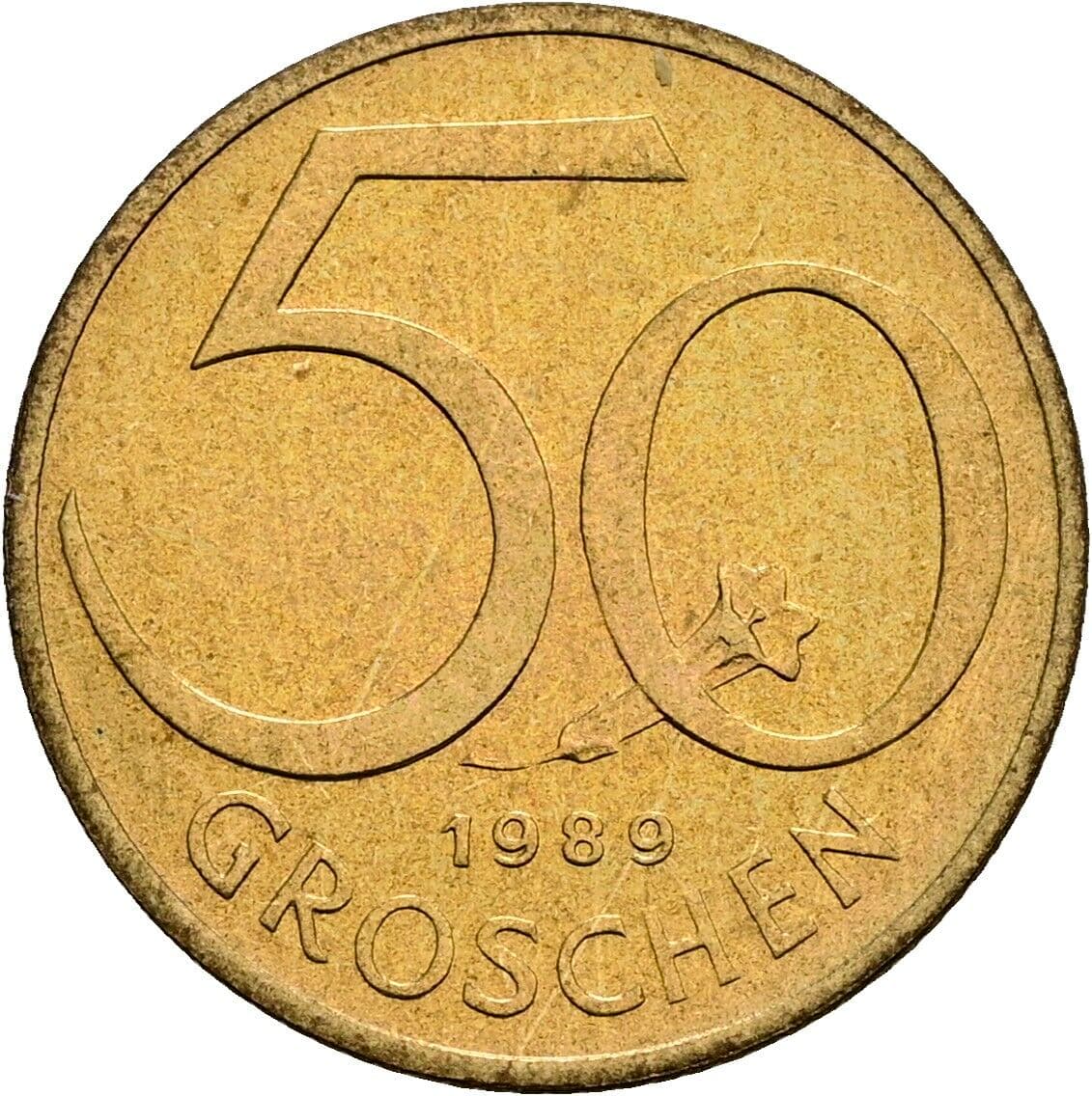 50 Groschen 1989 – Vorderseite
