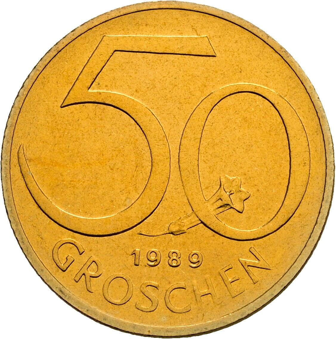 50 Groschen 1989 – Vorderseite