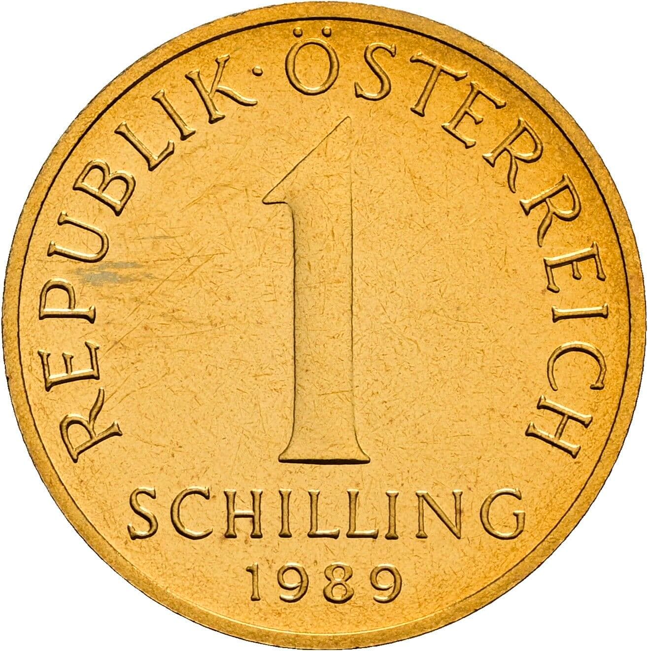 1 Schilling 1989 – Vorderseite