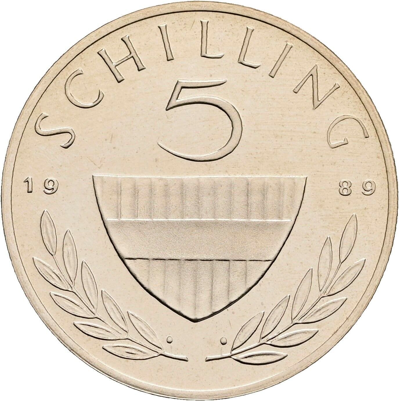 5 Schilling 1989 – Vorderseite