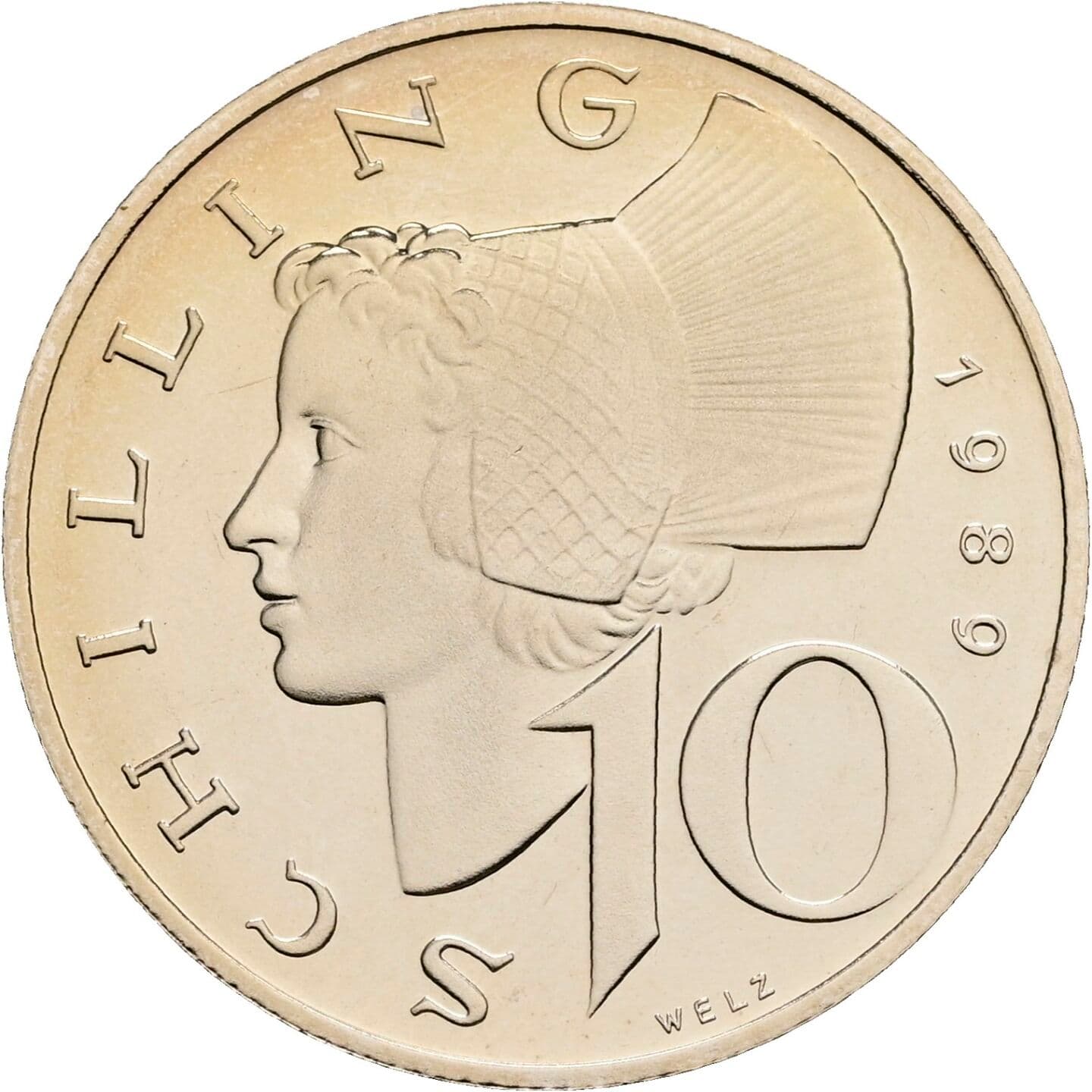 10 Schilling 1989 – Vorderseite