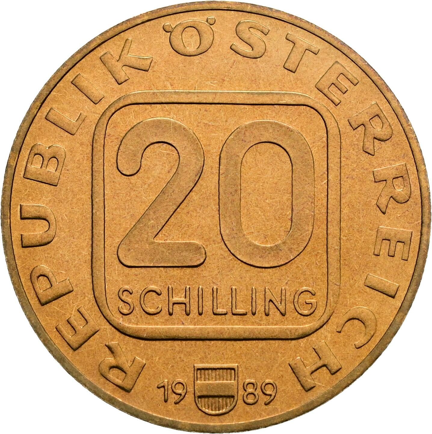 20 Schilling 1989 – Vorderseite