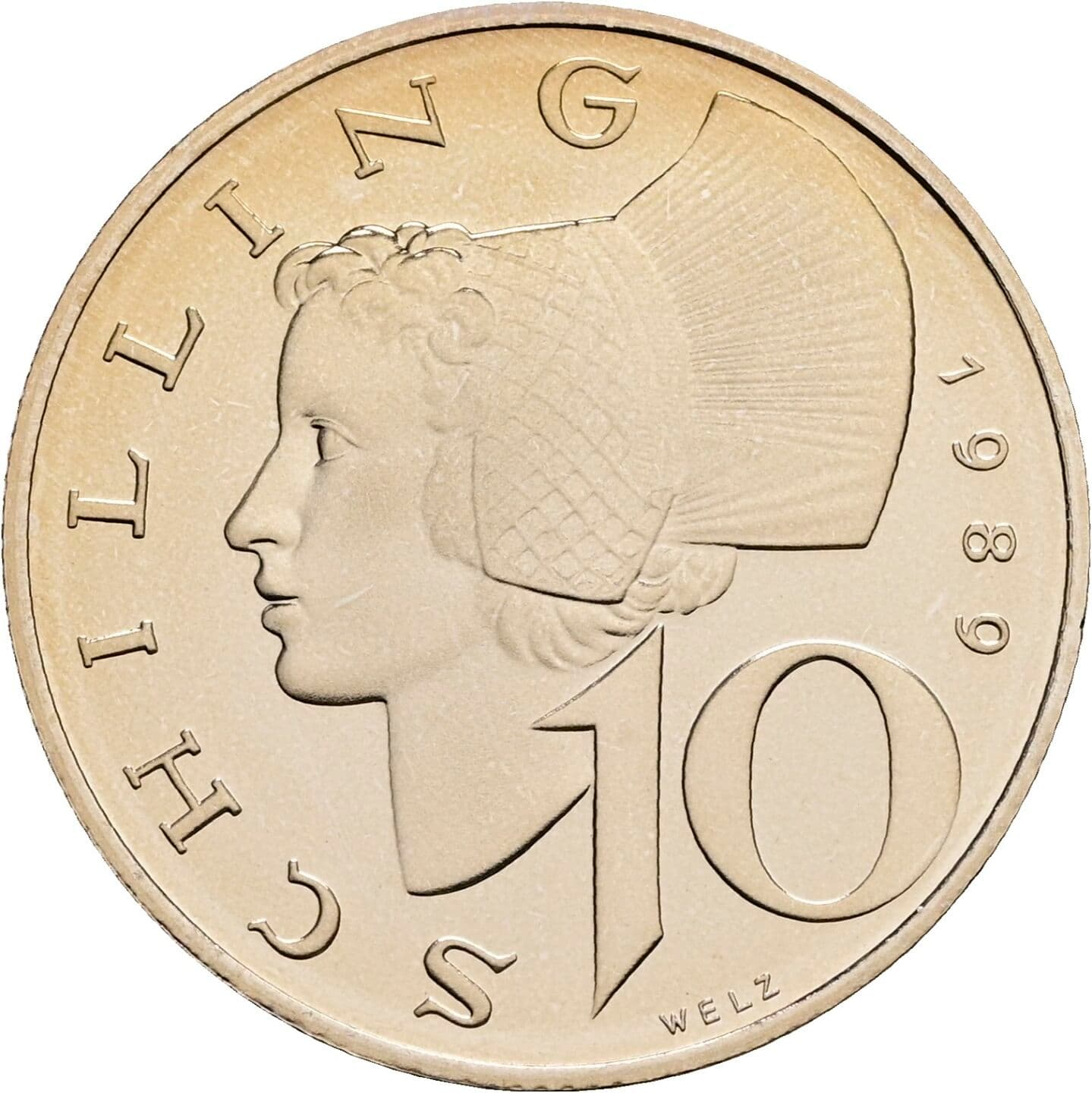 10 Schilling 1989 – Vorderseite