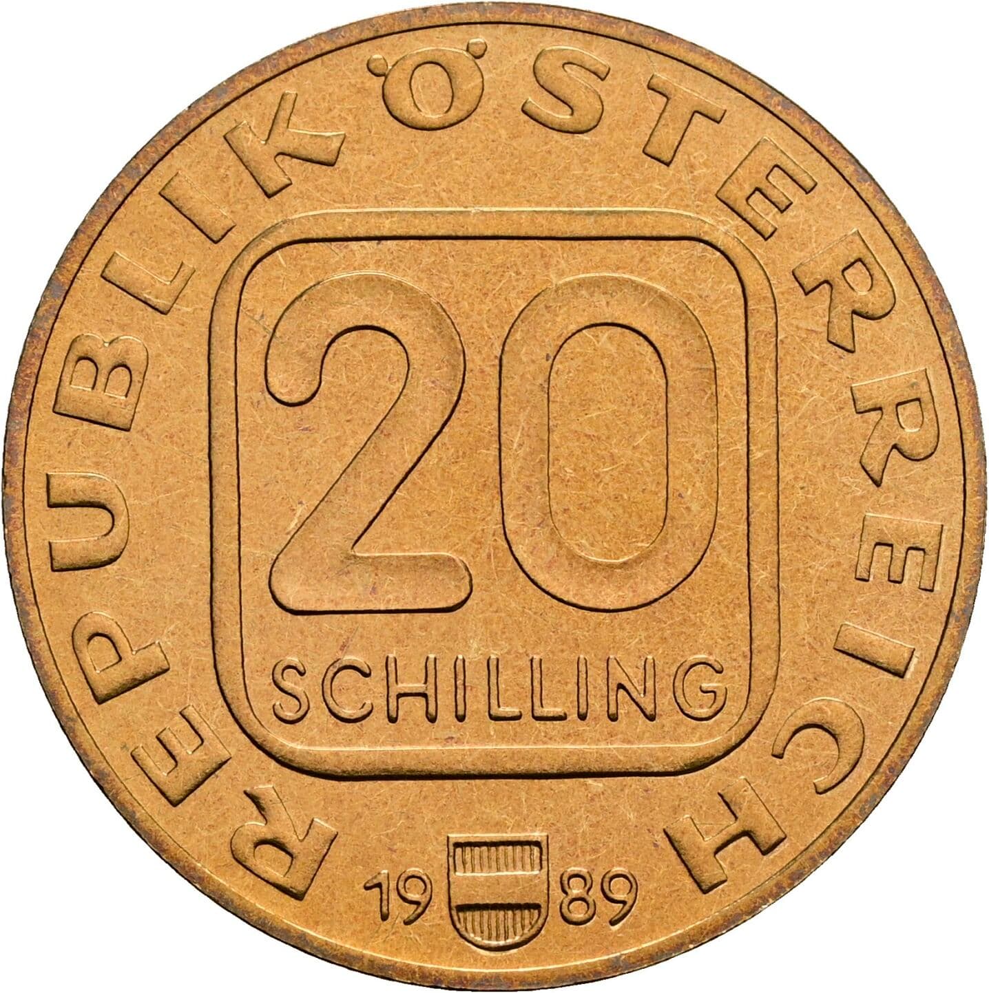 20 Schilling 1989 – Vorderseite
