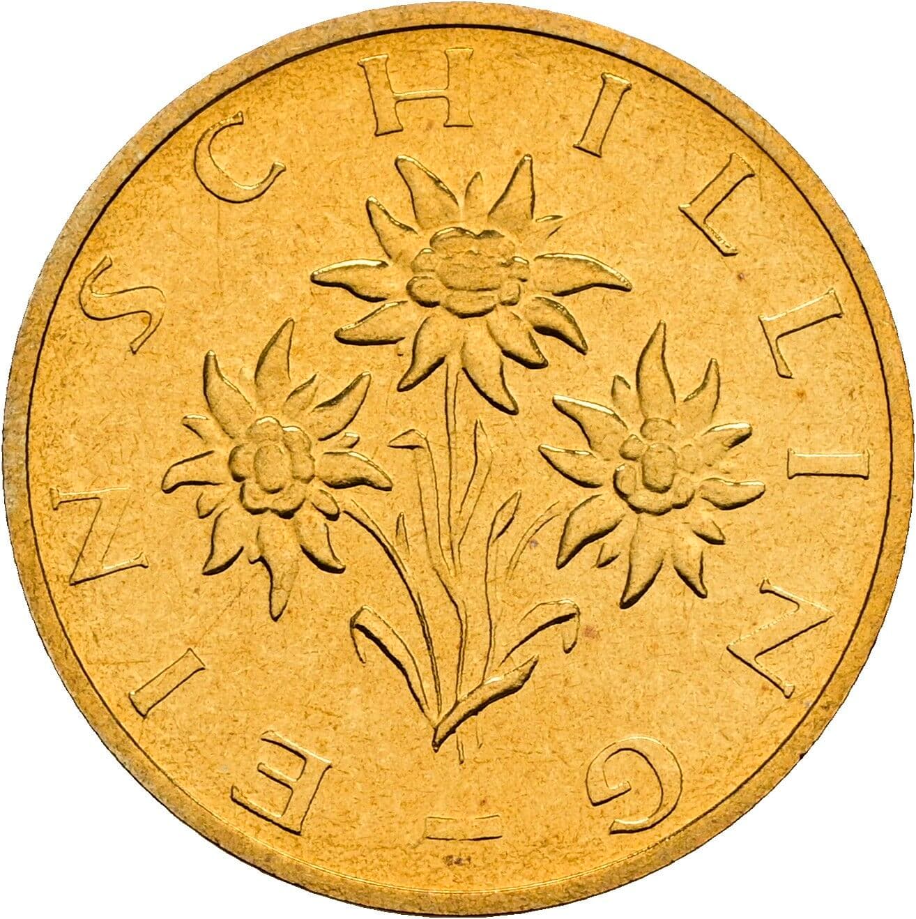1 Schilling 1989 – Rückseite