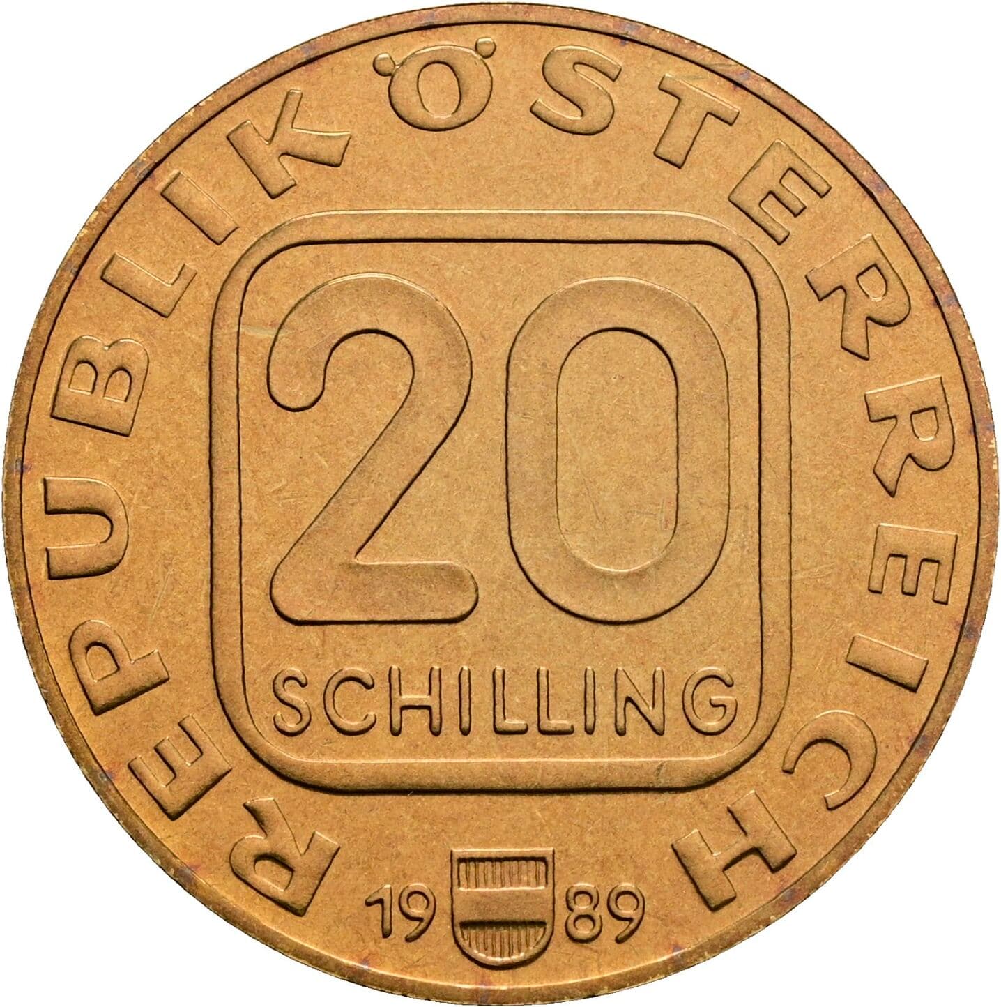 20 Schilling 1989 – Vorderseite