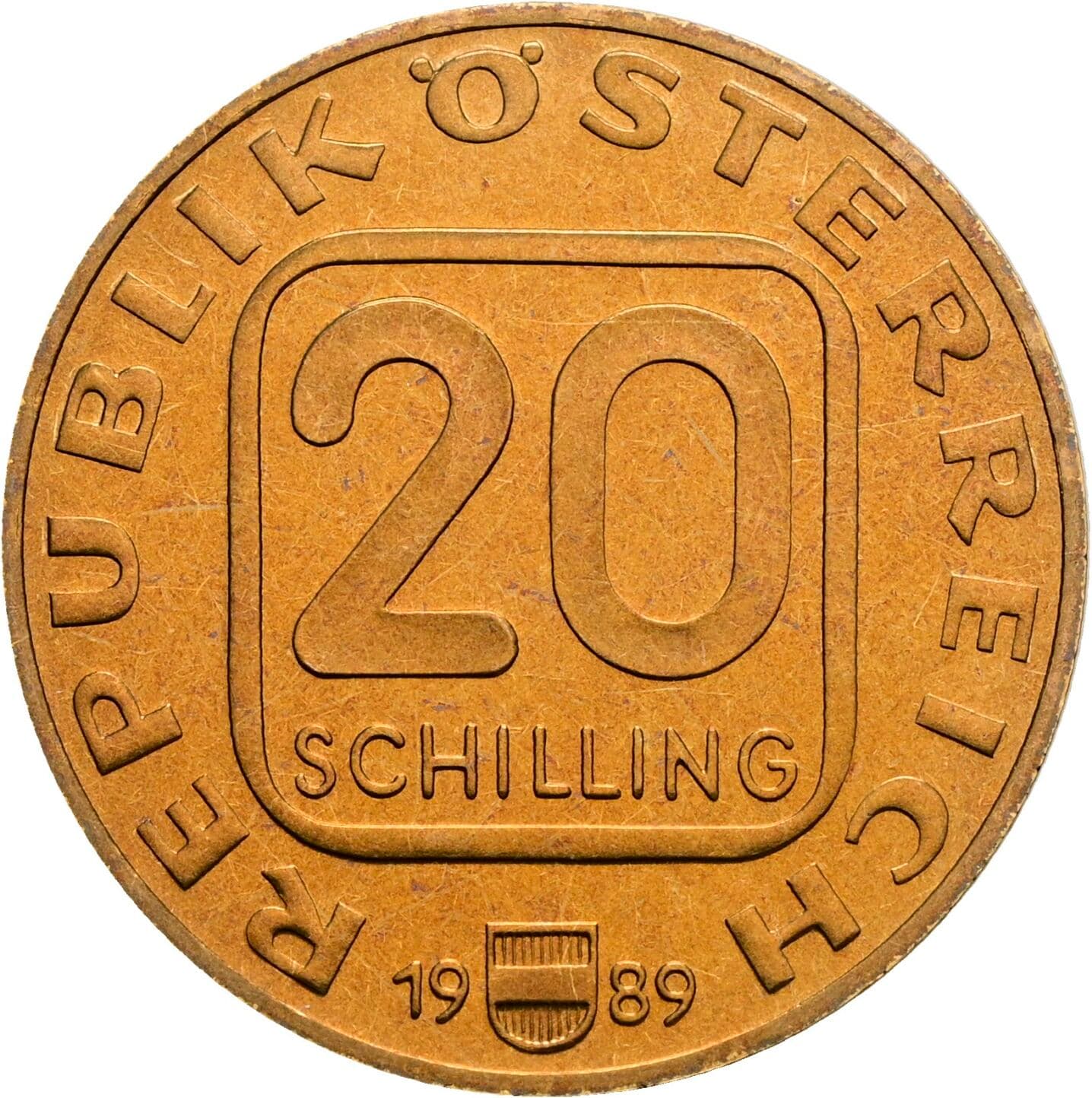 20 Schilling 1989 – Vorderseite