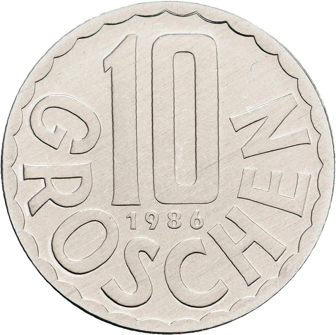 10 Groschen 1986 – Vorderseite