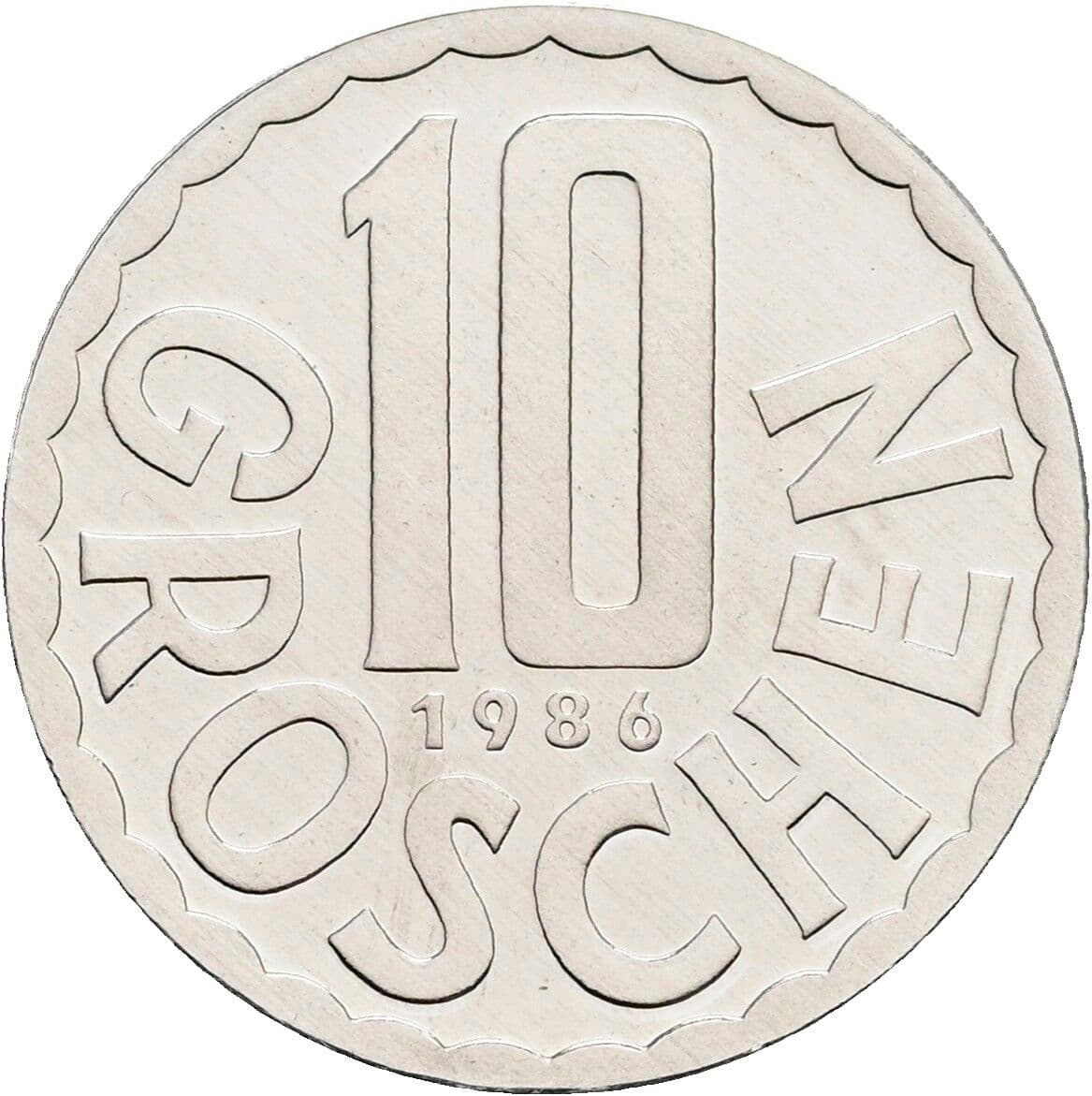10 Groschen 1986 – Vorderseite