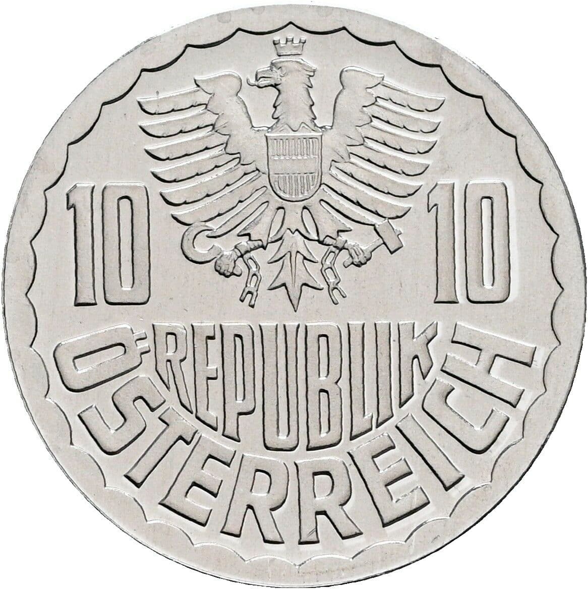 10 Groschen 1986 – Rückseite