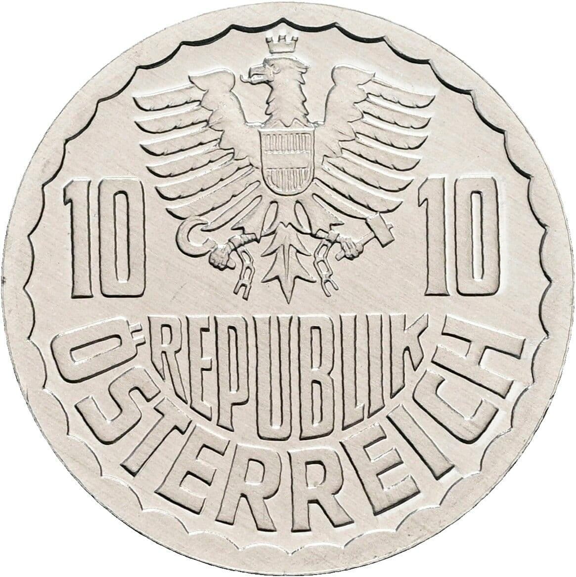 10 Groschen 1986 – Rückseite