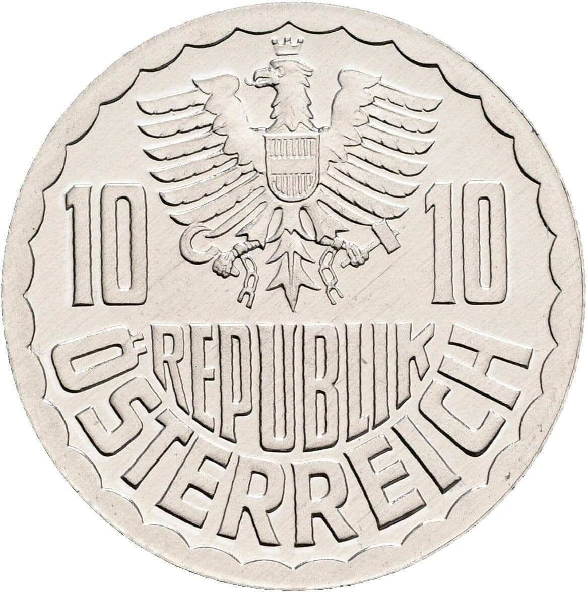 10 Groschen 1986 – Rückseite