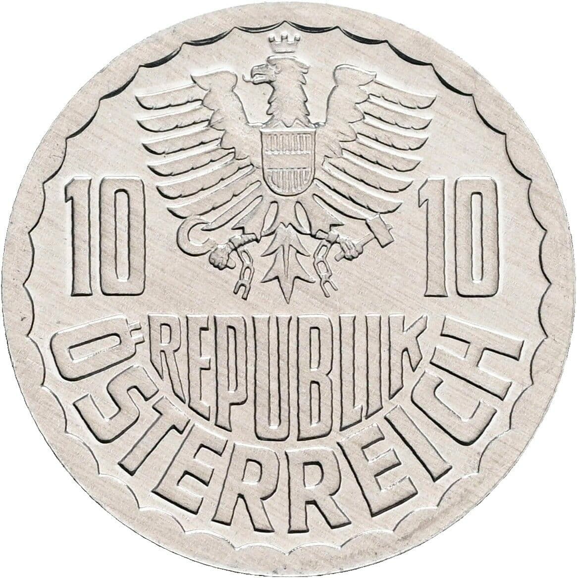 10 Groschen 1986 – Rückseite