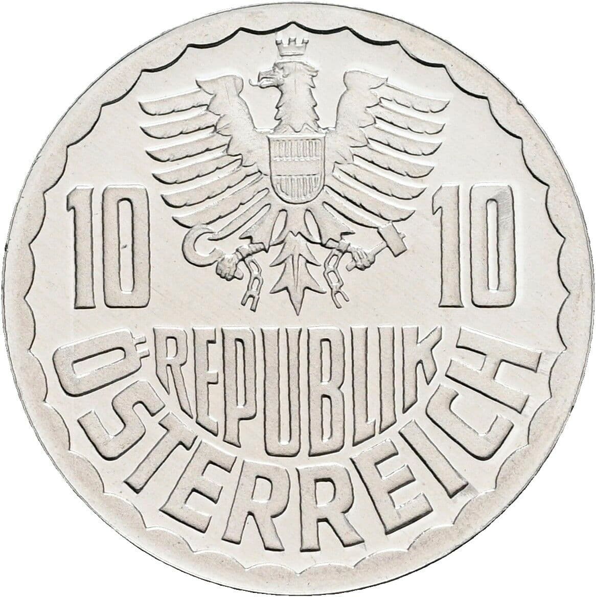 10 Groschen 1986 – Rückseite