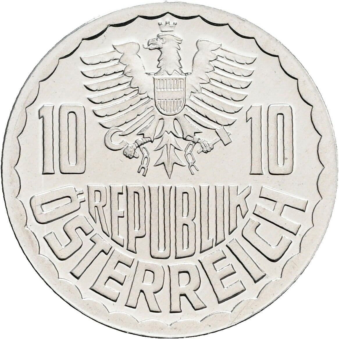 10 Groschen 1986 – Rückseite