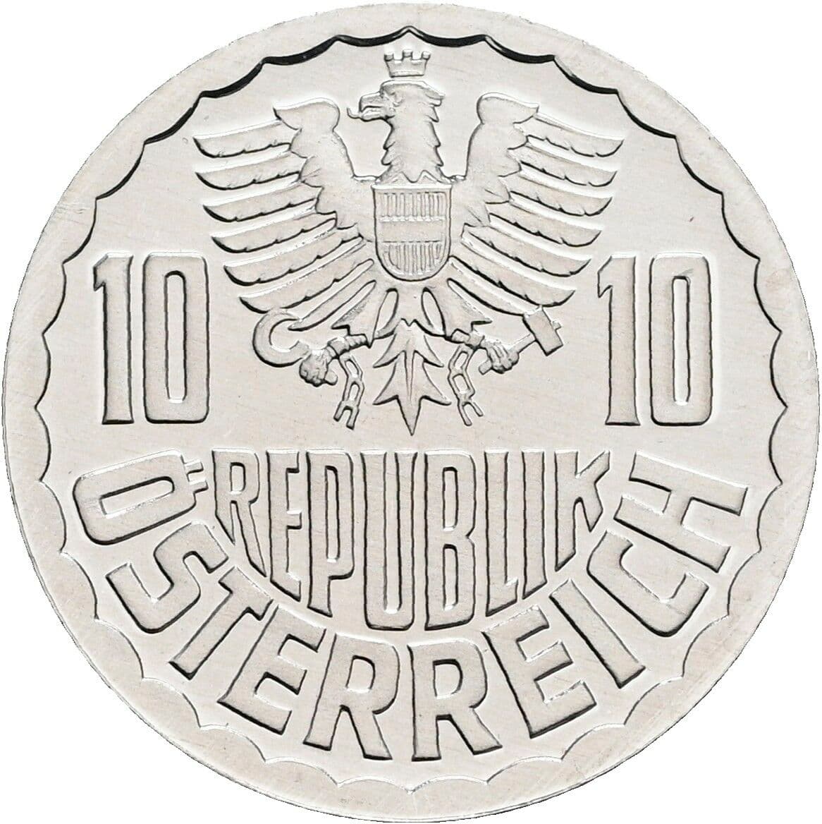 10 Groschen 1986 – Rückseite