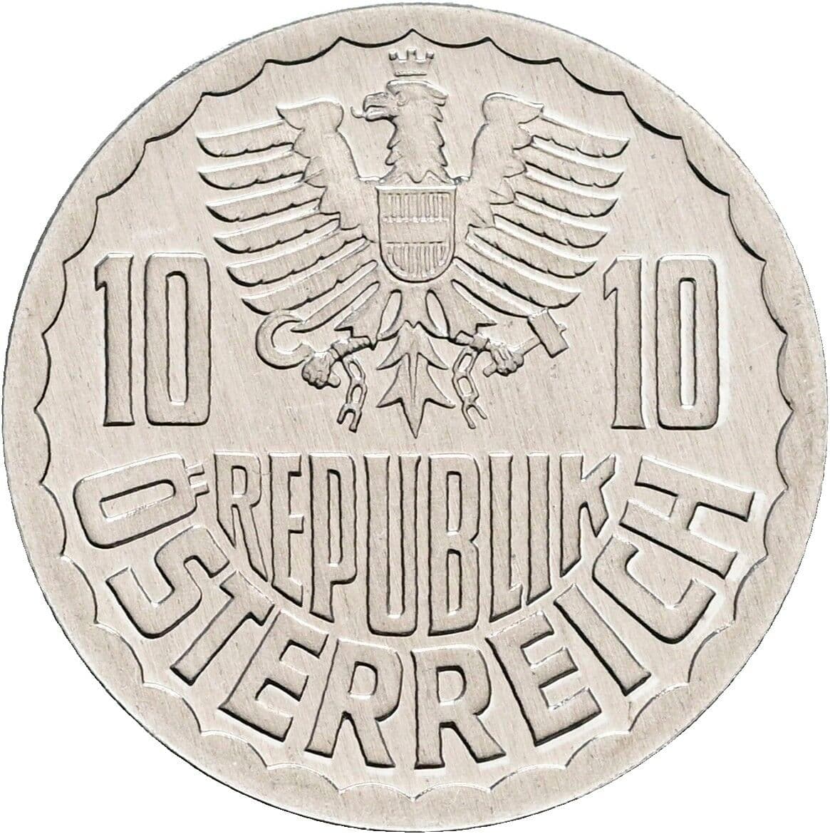 10 Groschen 1986 – Rückseite