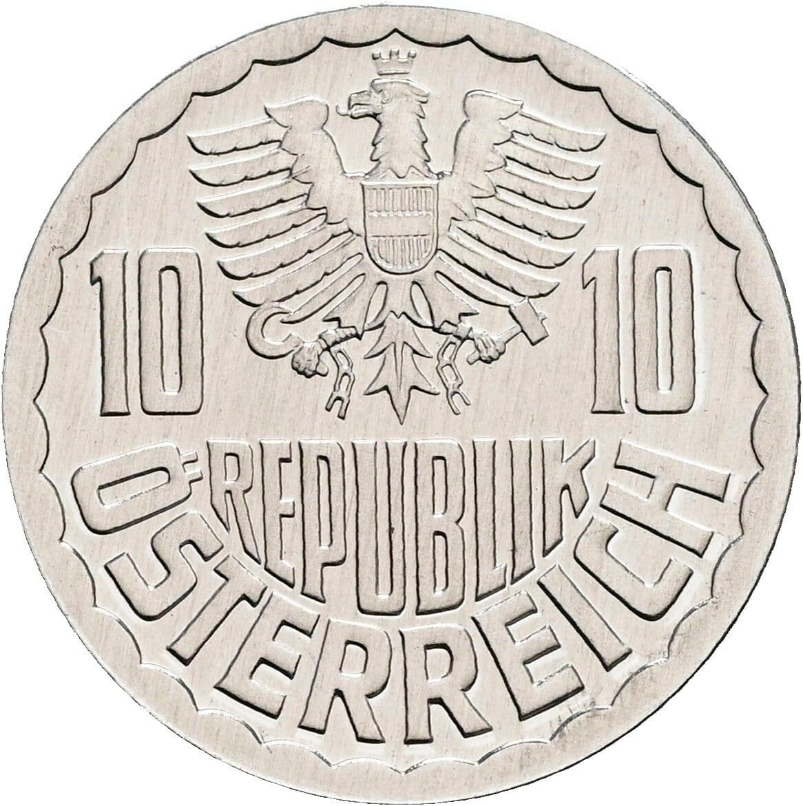 10 Groschen 1986 – Rückseite