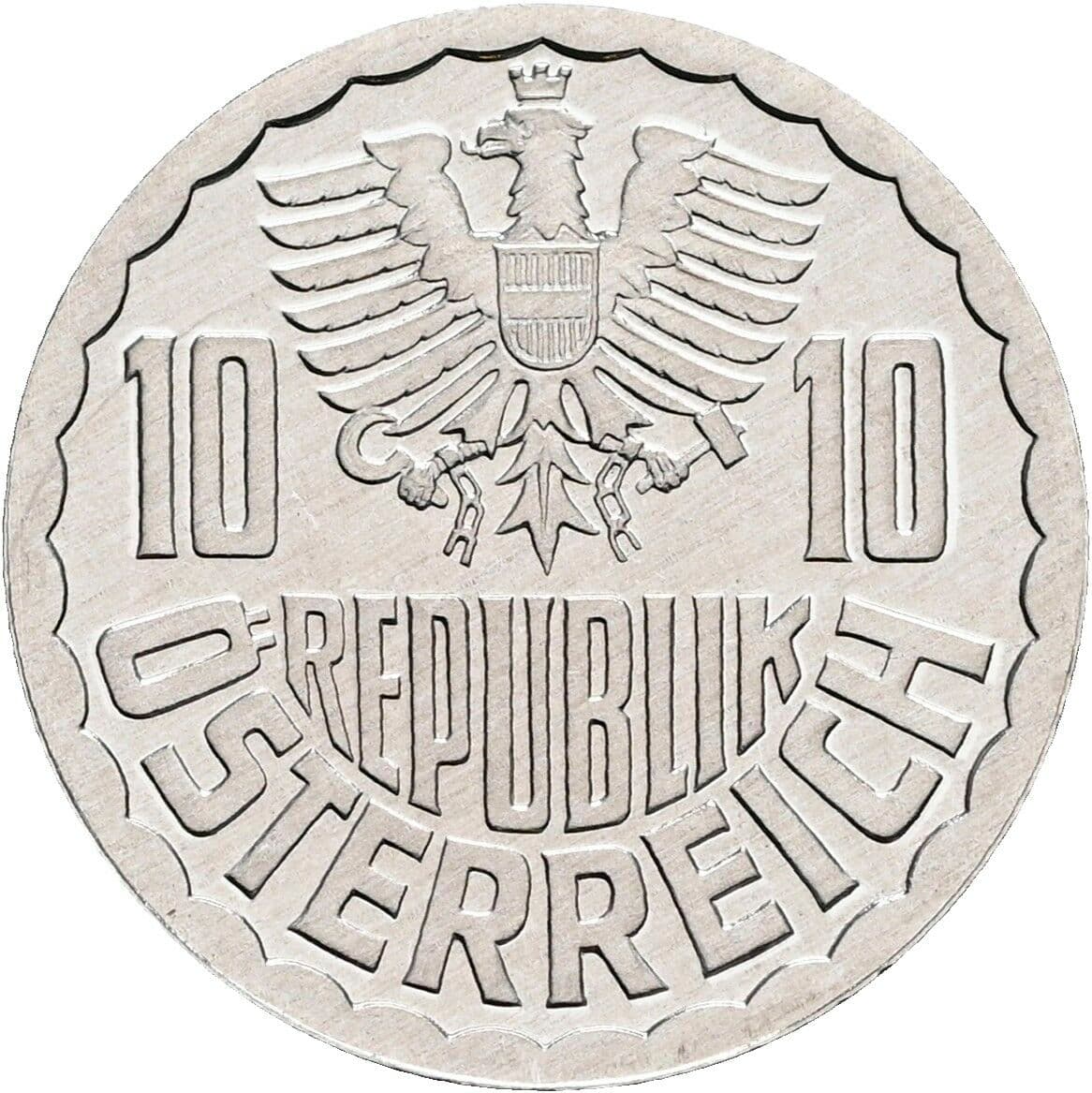 10 Groschen 1986 – Rückseite