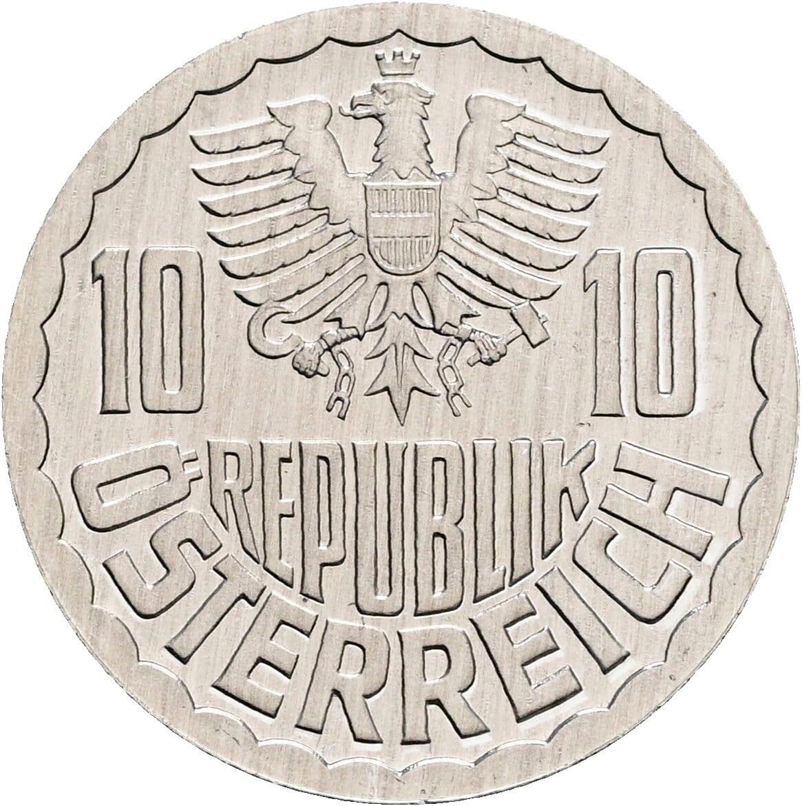 10 Groschen 1986 – Rückseite