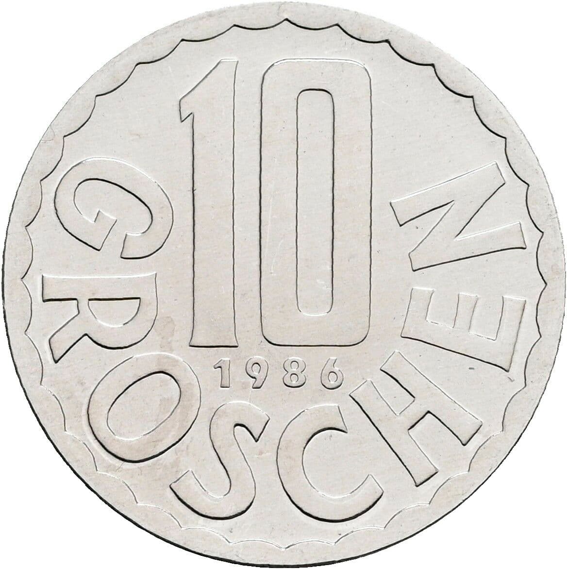 10 Groschen 1986 – Vorderseite