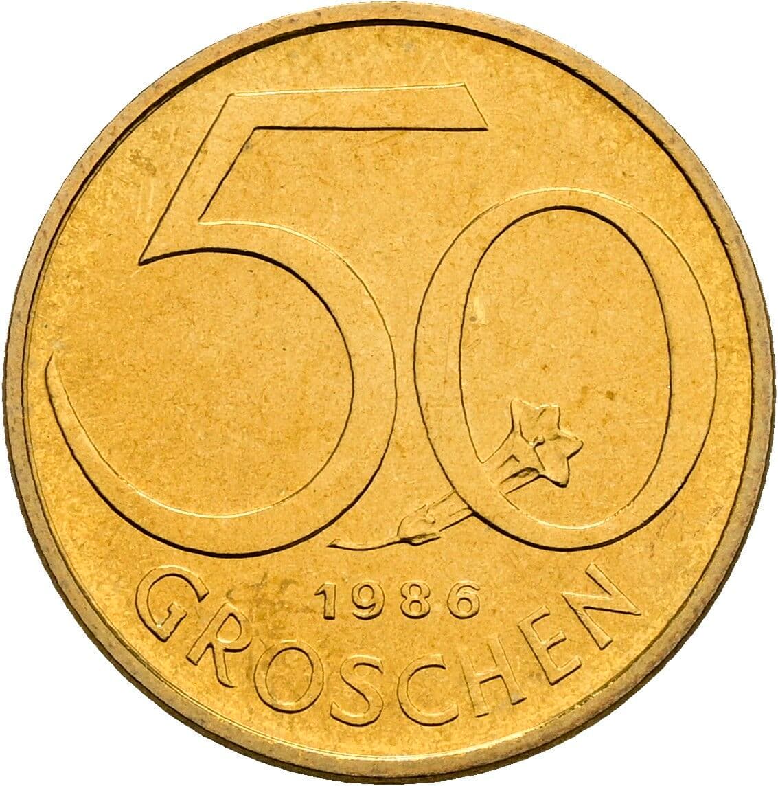 50 Groschen 1986 – Vorderseite