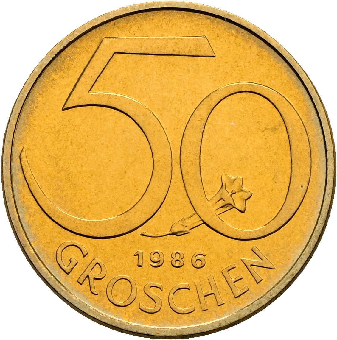 50 Groschen 1986 – Vorderseite