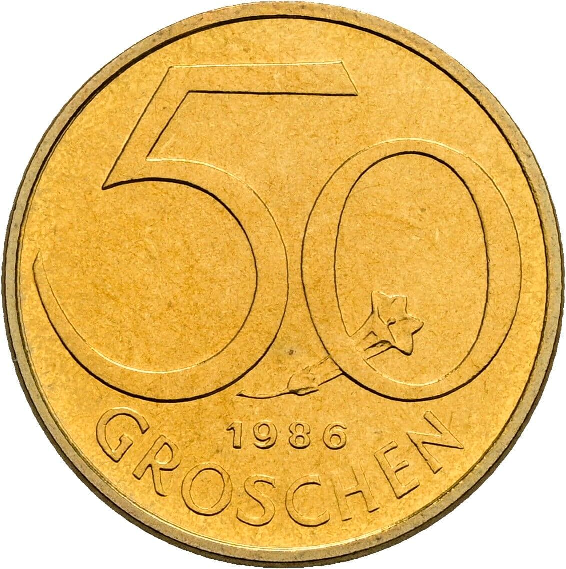 50 Groschen 1986 – Vorderseite