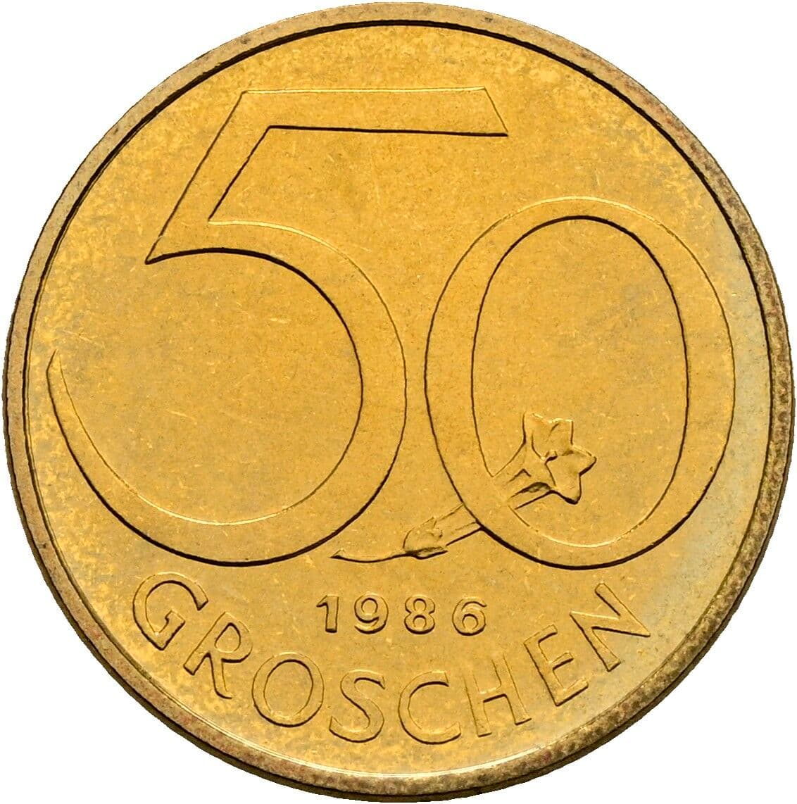 50 Groschen 1986 – Vorderseite