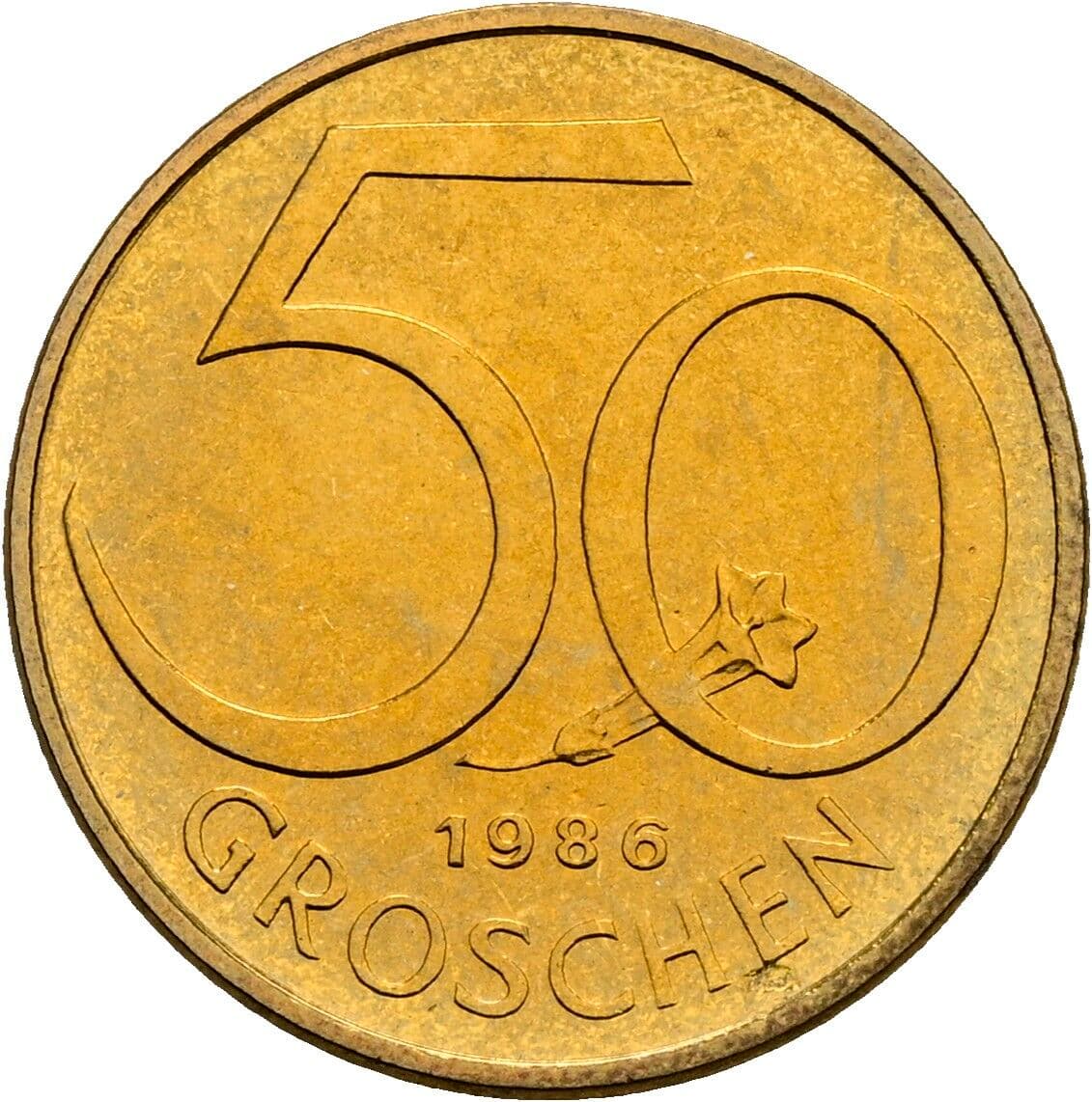 50 Groschen 1986 – Vorderseite