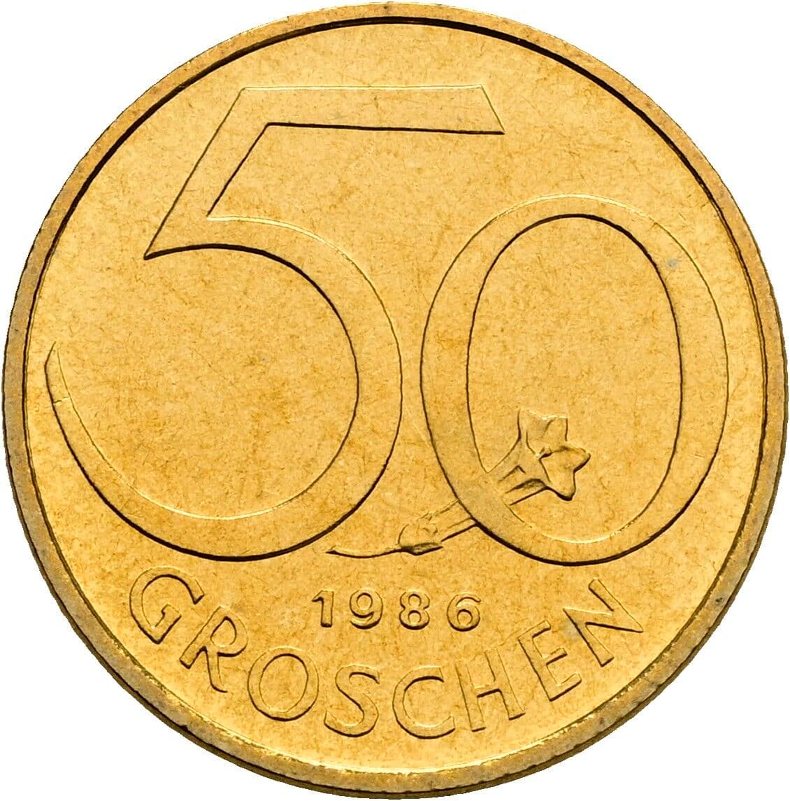 50 Groschen 1986 – Vorderseite