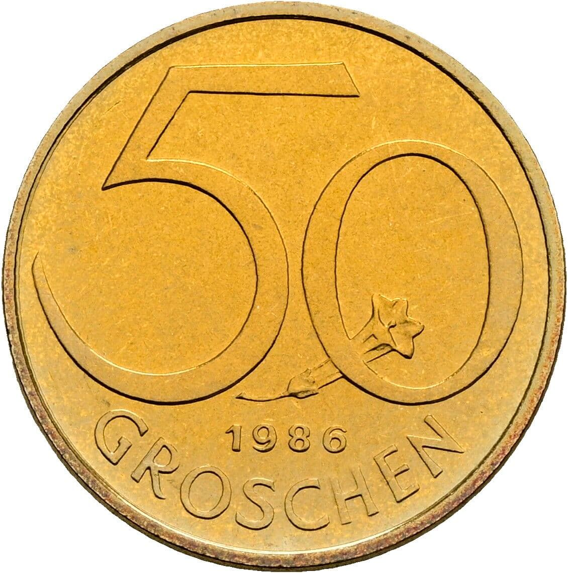 50 Groschen 1986 – Vorderseite