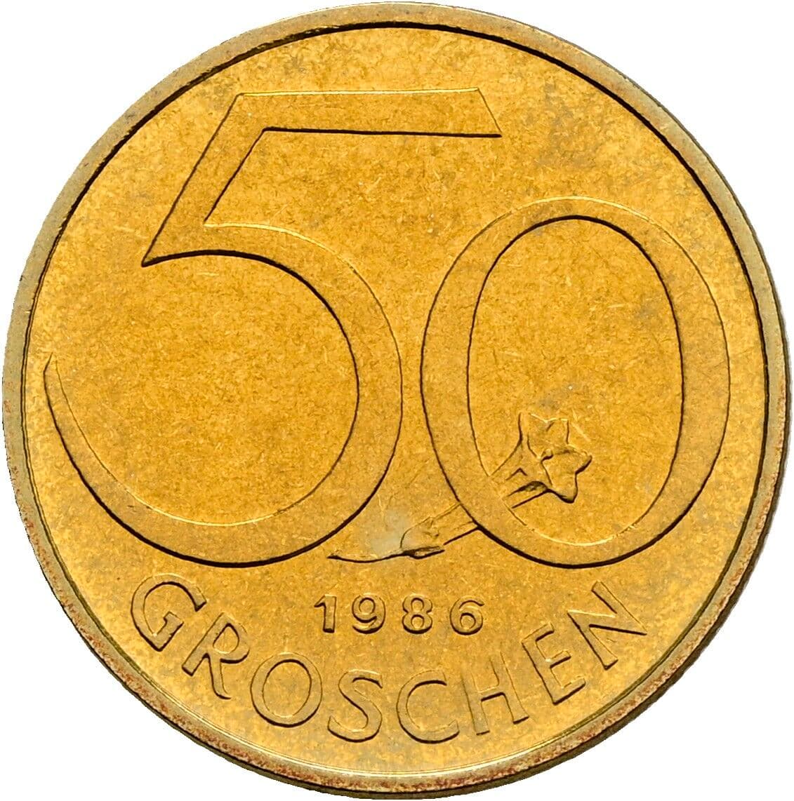 50 Groschen 1986 – Vorderseite
