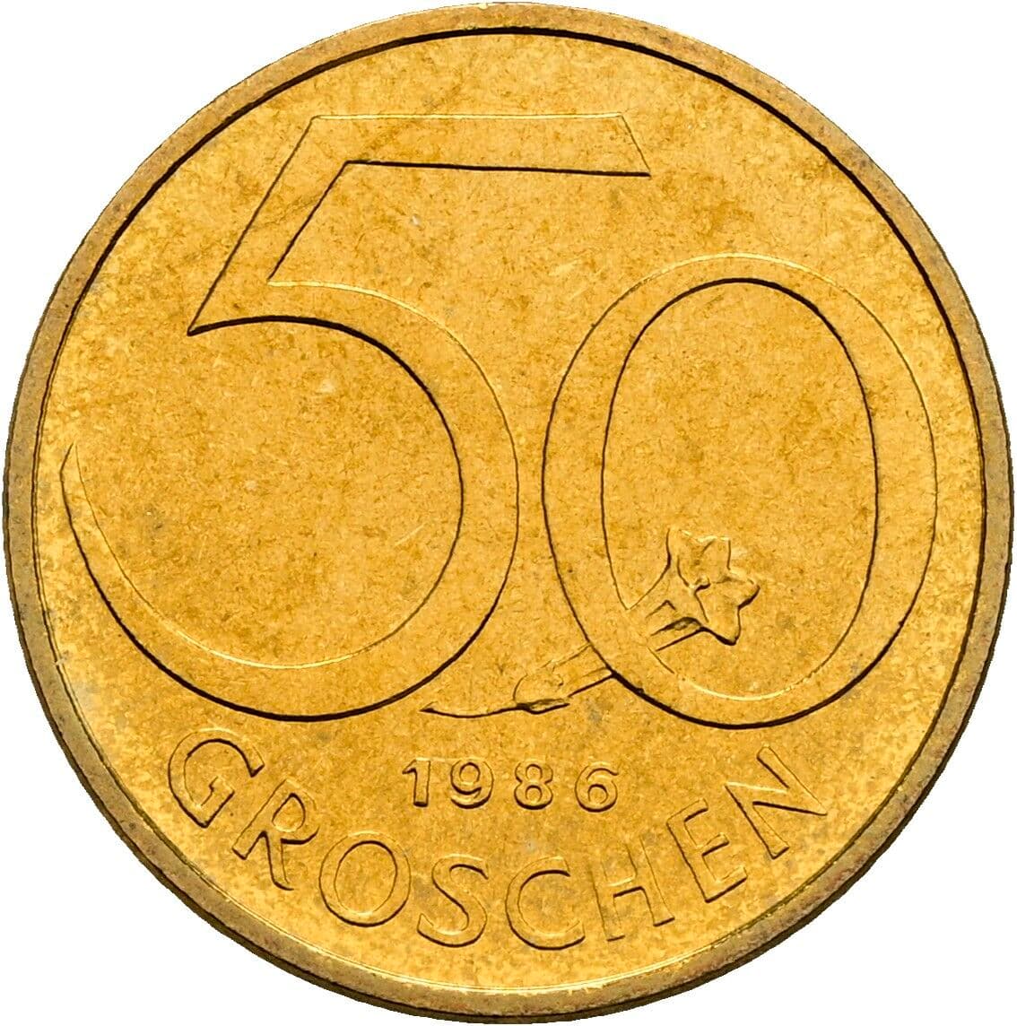 50 Groschen 1986 – Vorderseite