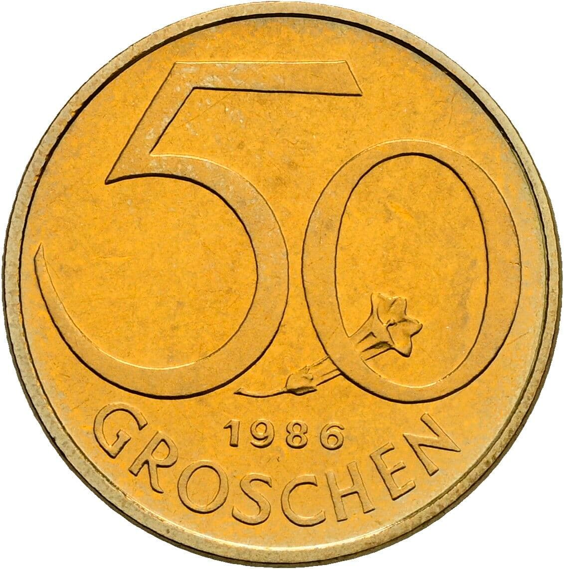 50 Groschen 1986 – Vorderseite
