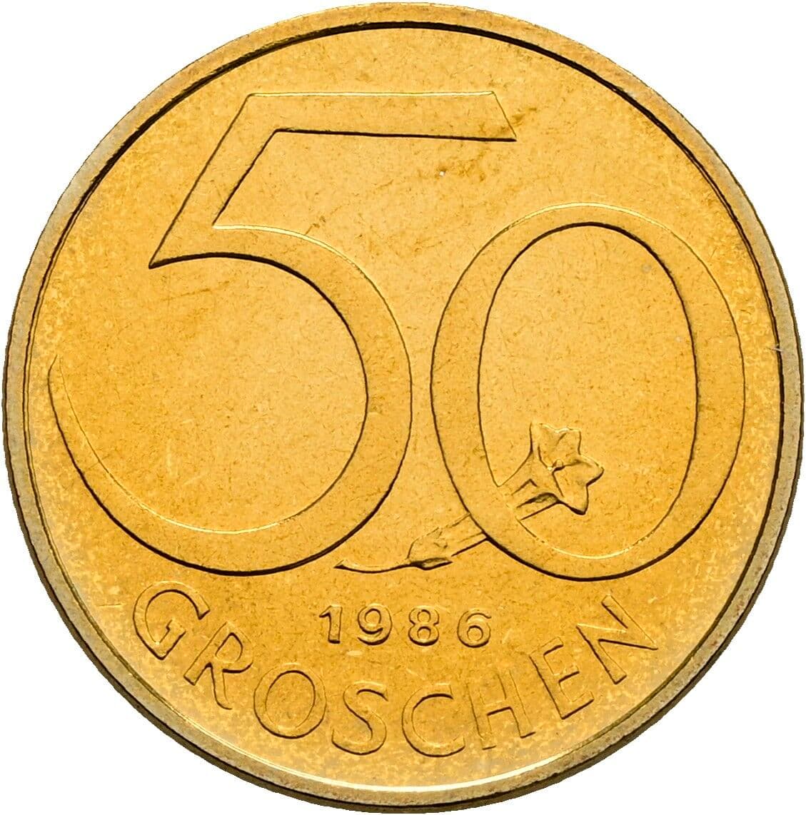 50 Groschen 1986 – Vorderseite