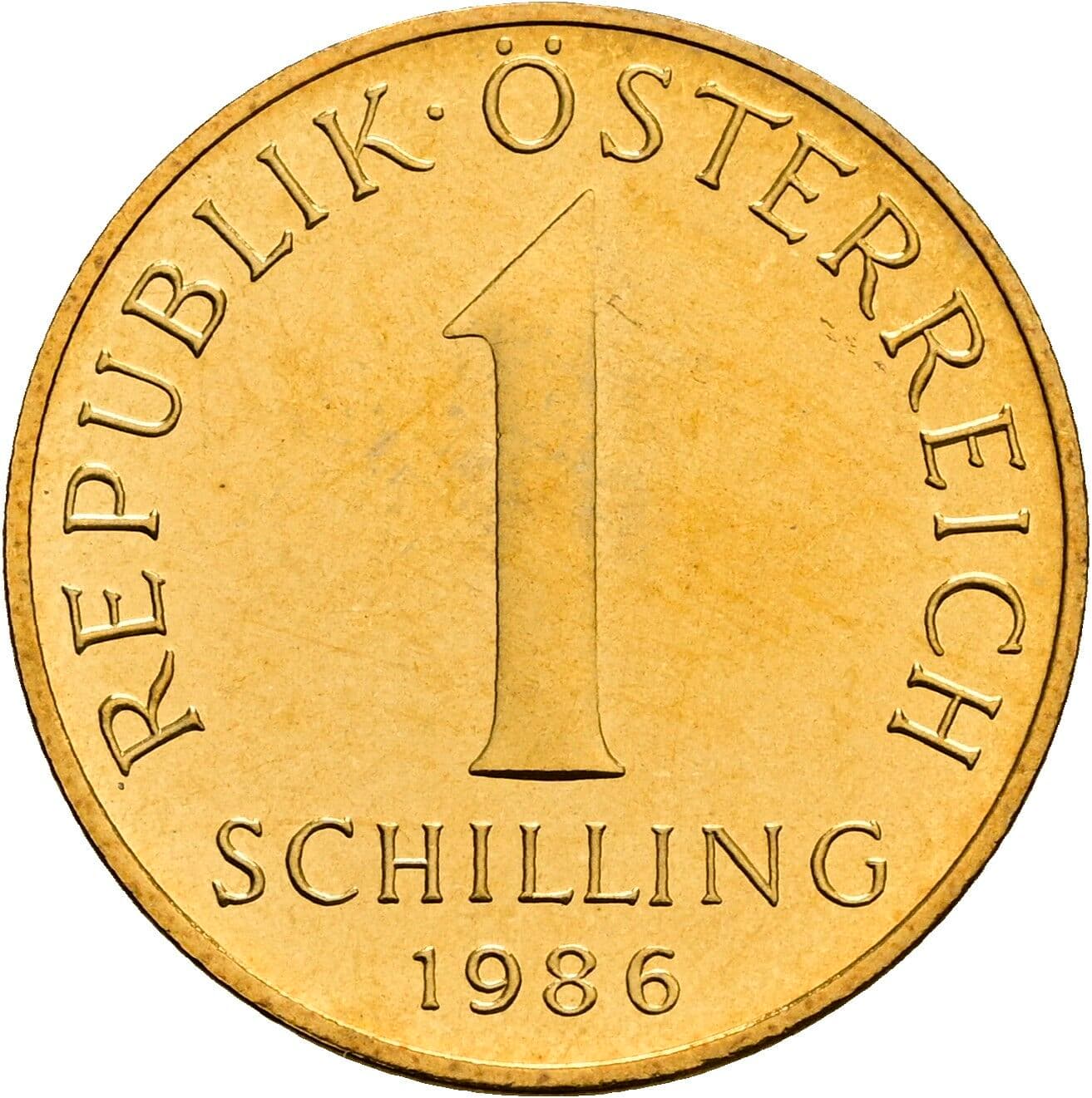 1 Schilling 1986 – Vorderseite