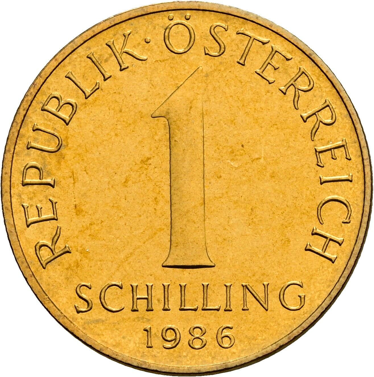 1 Schilling 1986 – Vorderseite
