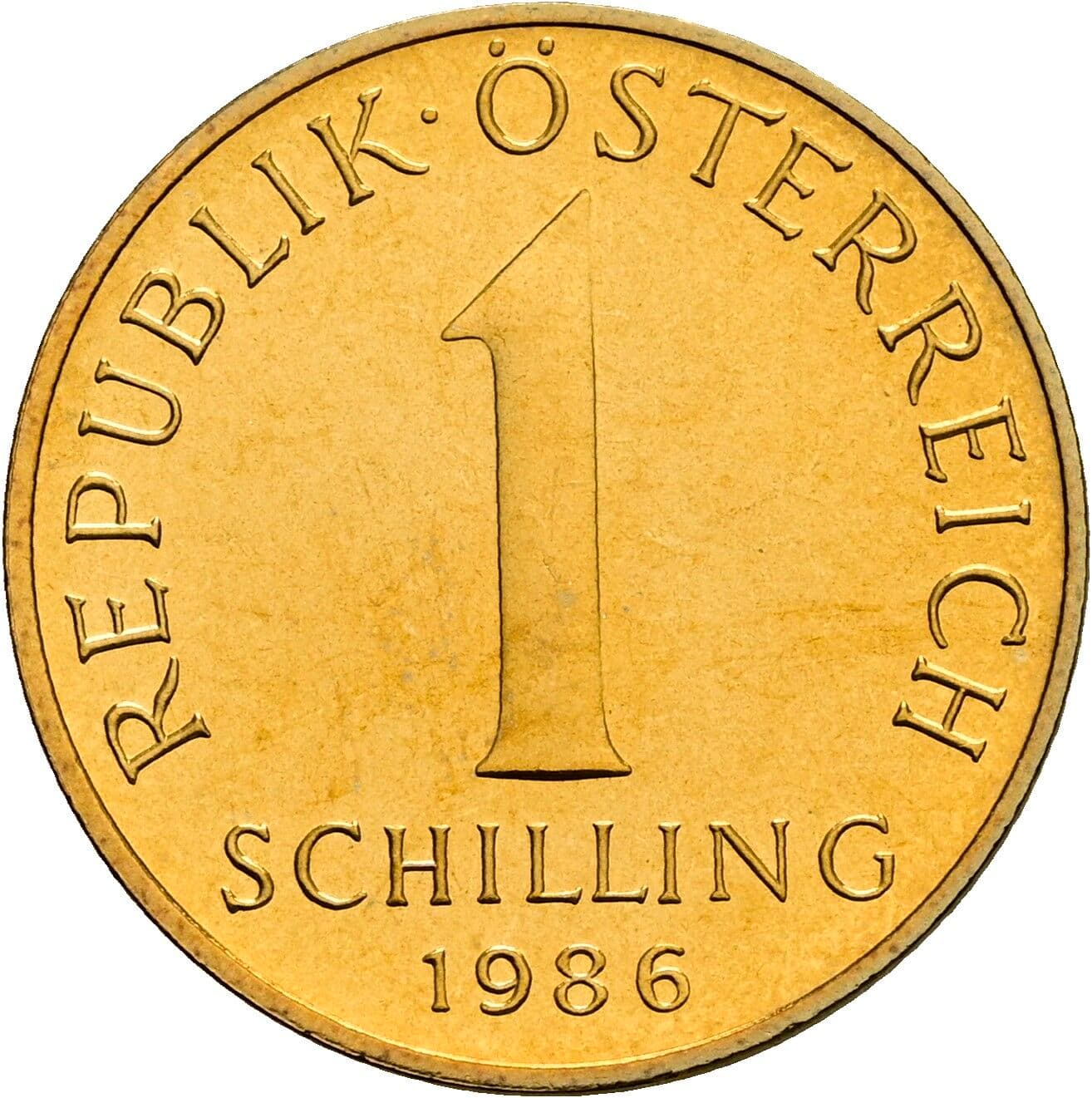 1 Schilling 1986 – Vorderseite