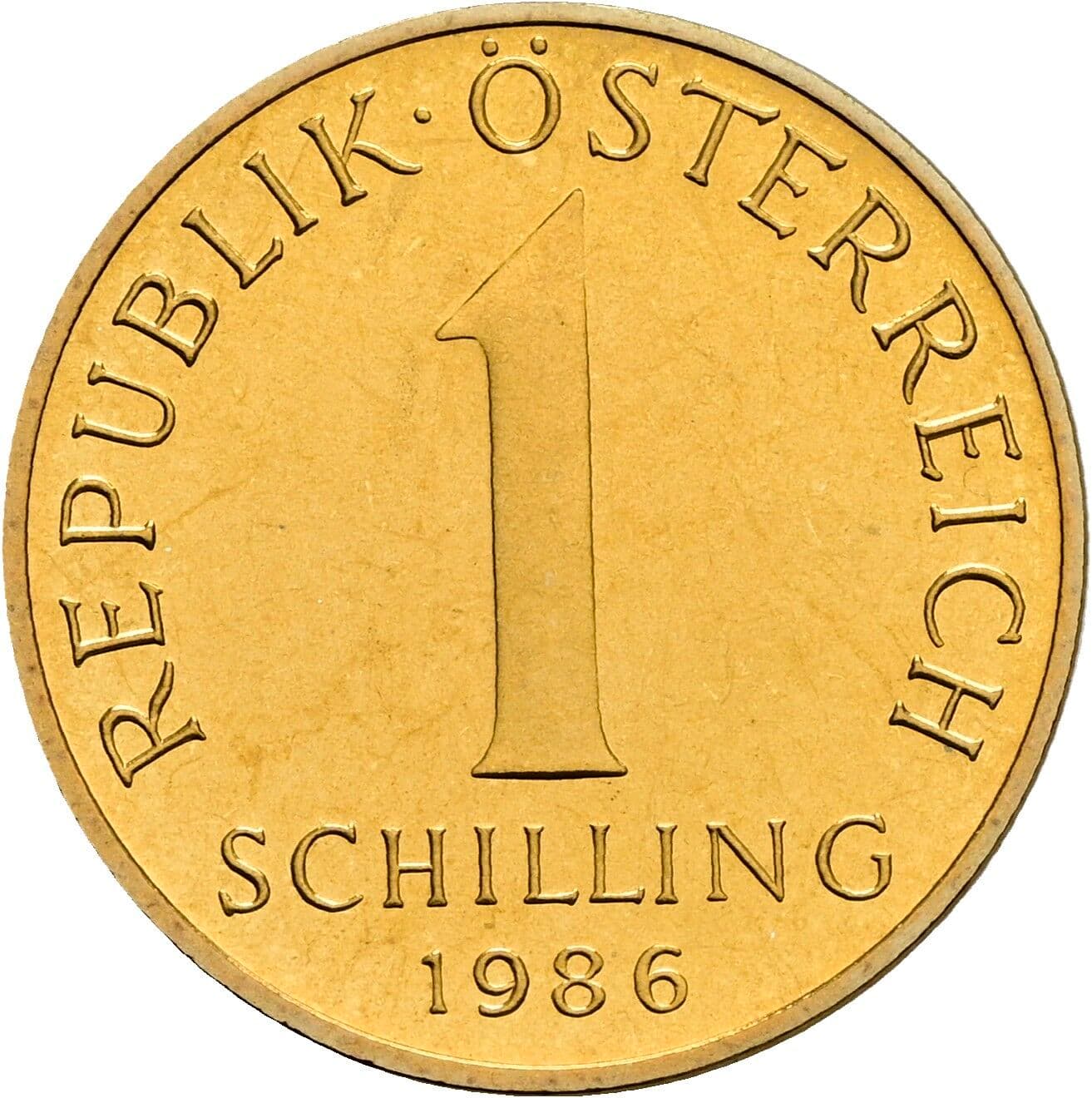 1 Schilling 1986 – Vorderseite