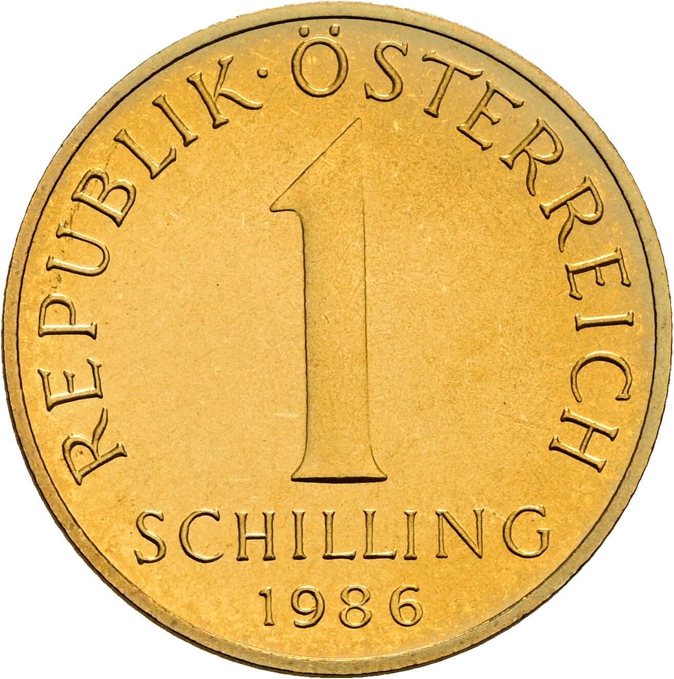 1 Schilling 1986 – Vorderseite