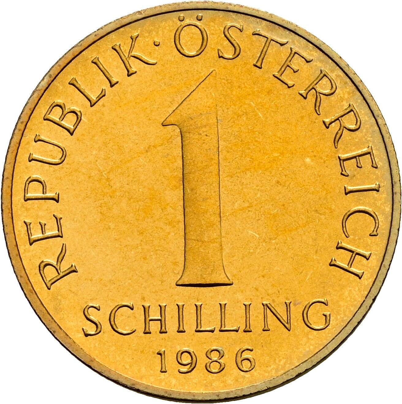1 Schilling 1986 – Vorderseite