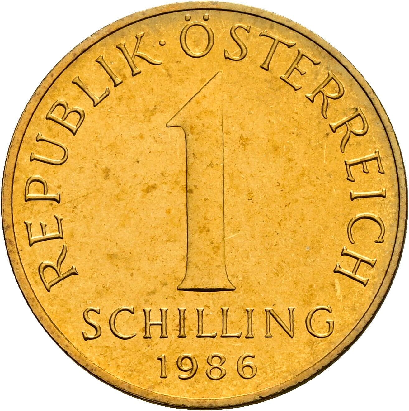 1 Schilling 1986 – Vorderseite