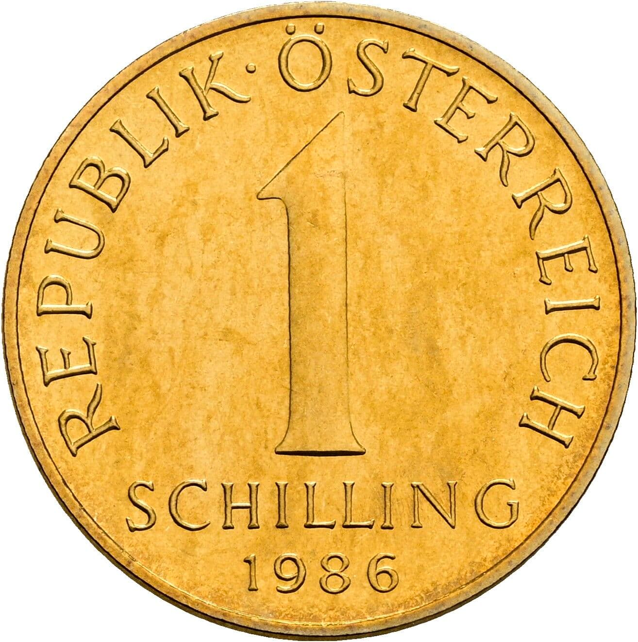 1 Schilling 1986 – Vorderseite