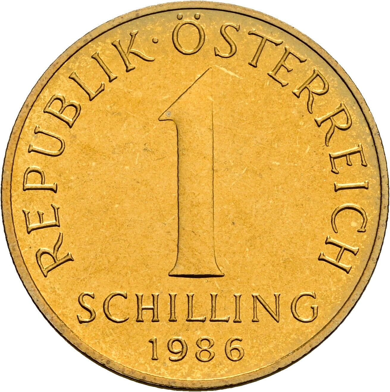 1 Schilling 1986 – Vorderseite