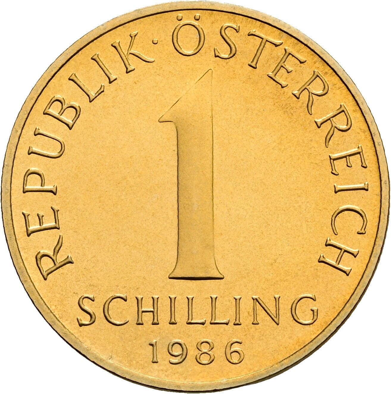 1 Schilling 1986 – Vorderseite