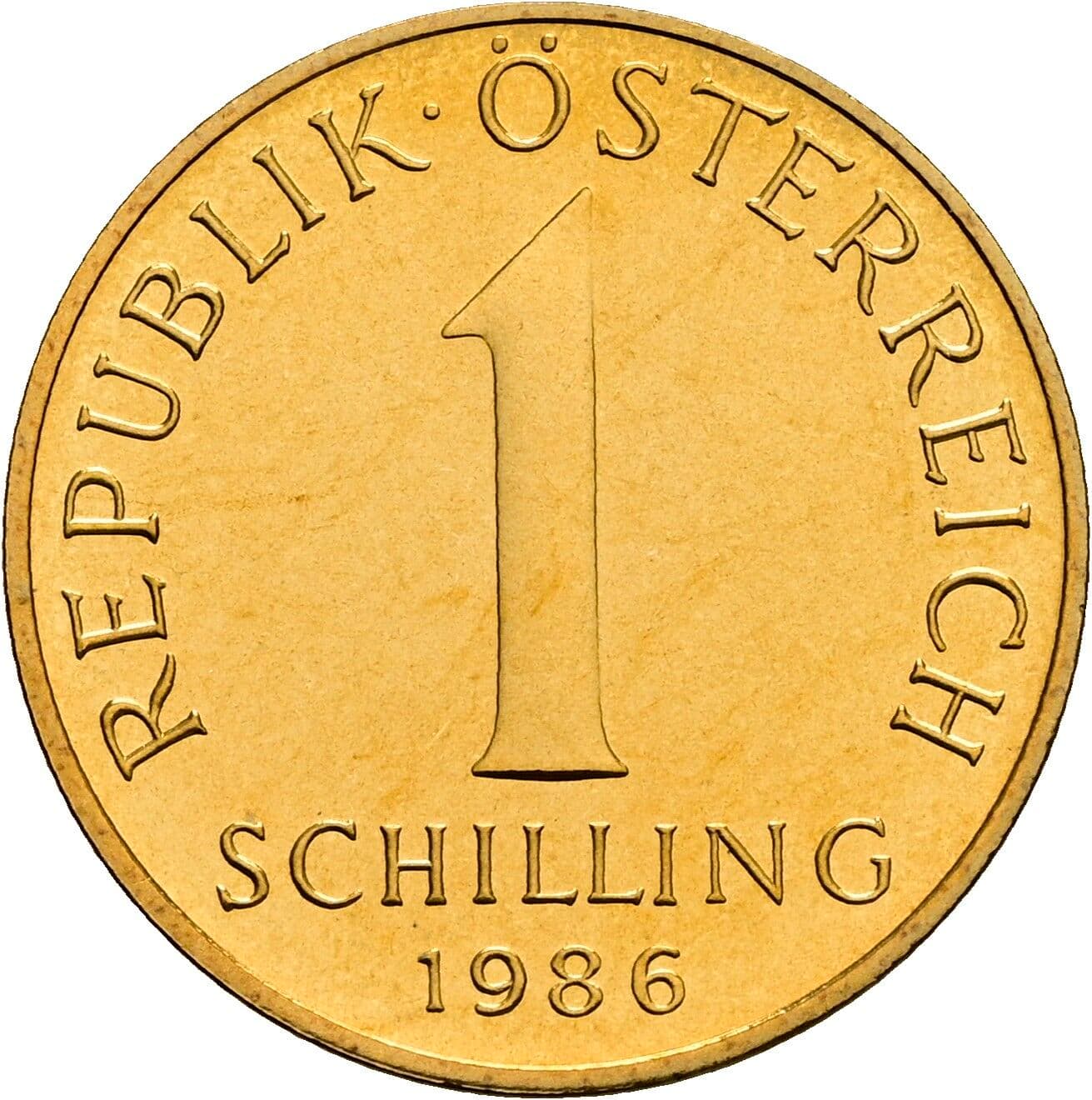 1 Schilling 1986 – Vorderseite