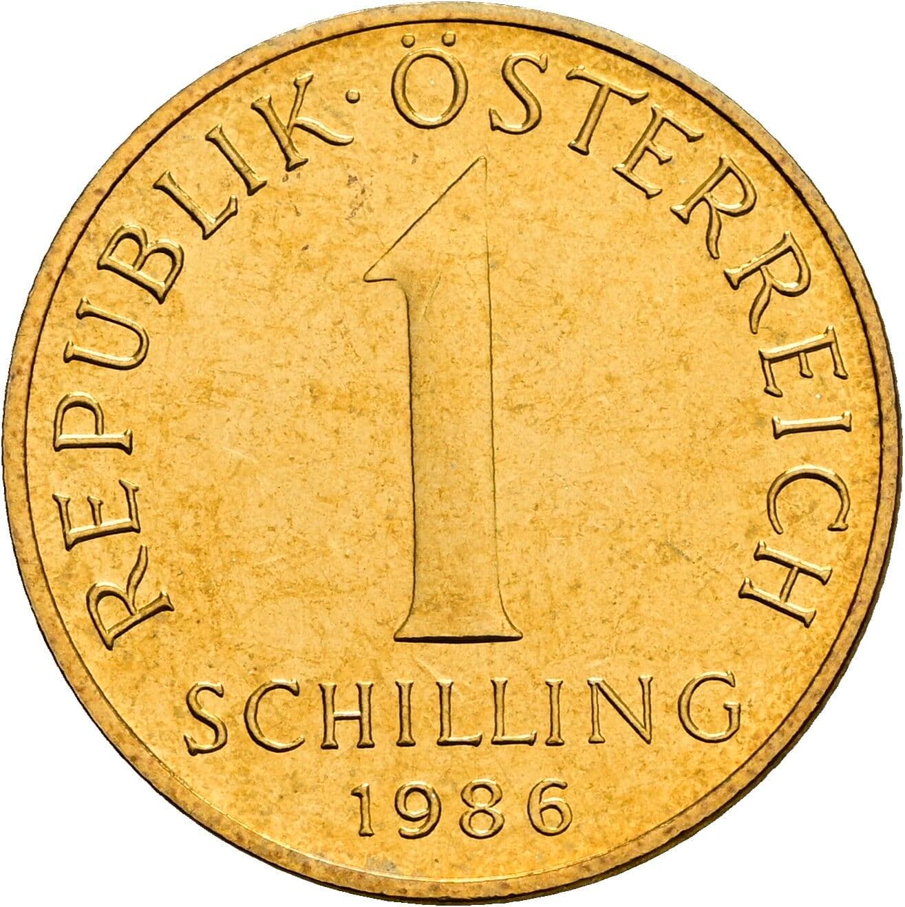 1 Schilling 1986 – Vorderseite